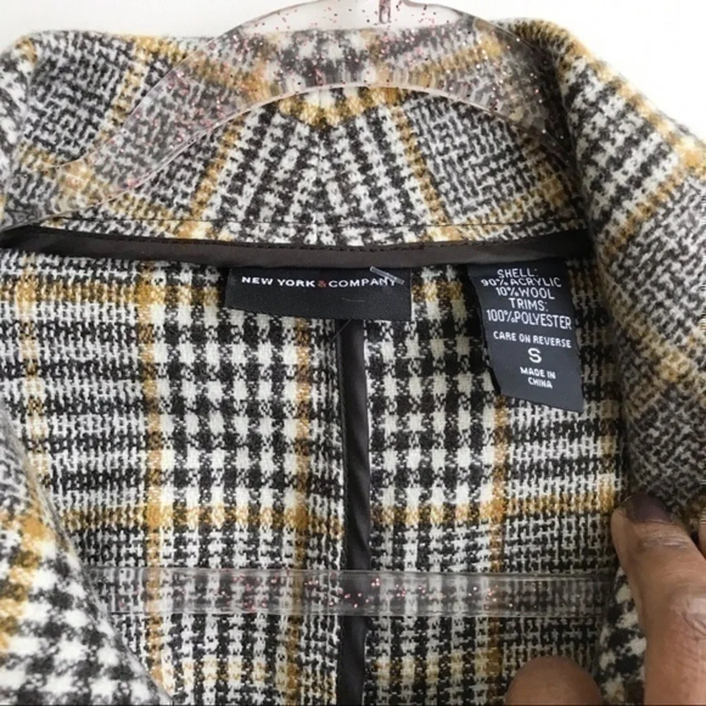 New York and Company plaid cape poncho